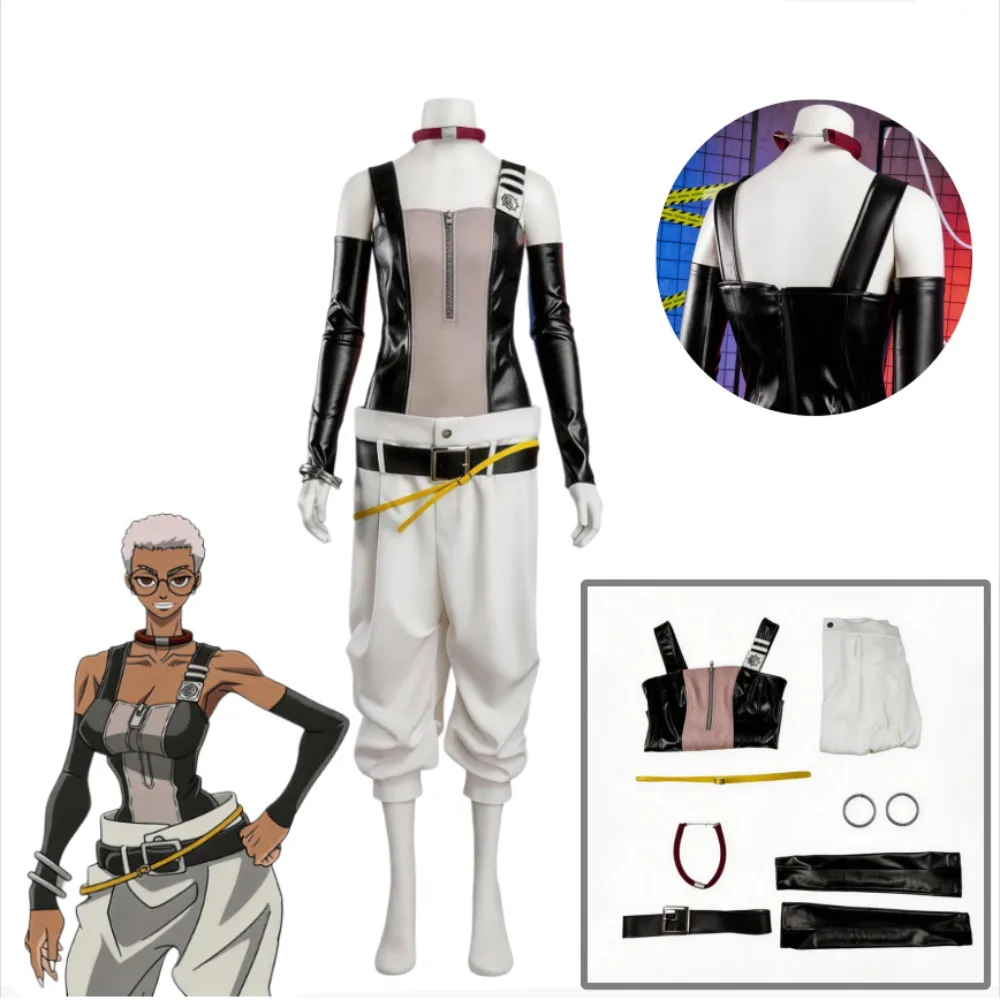 

GACHIAKUTA Semiu Grier Cosplay Costume Cami Top with Accessories Full Set Anime Comic Con Halloween Stage Performance Outfit