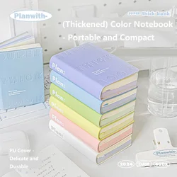 Planwith Mini Note Pads Portable 80 Sheets Thick Pocket Notebook PU Cover Small Agenda, Kids Adults Two-color Mini Diary Journal