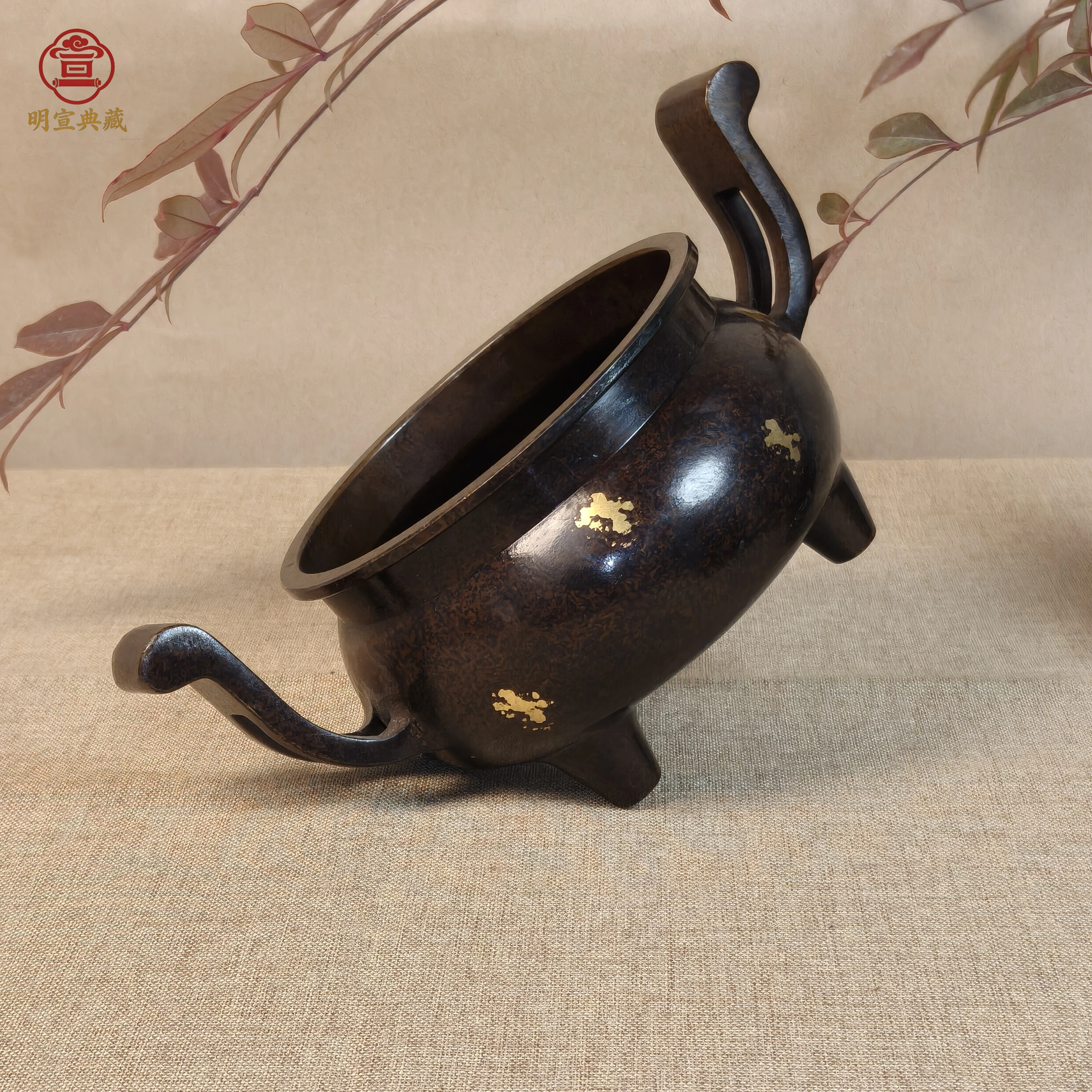 Pure Copper Official Hat Incense Burner, Worship Censer, Chinese Style, Attract Wealth and Treasure, Grant All Wishes, Smooth Of