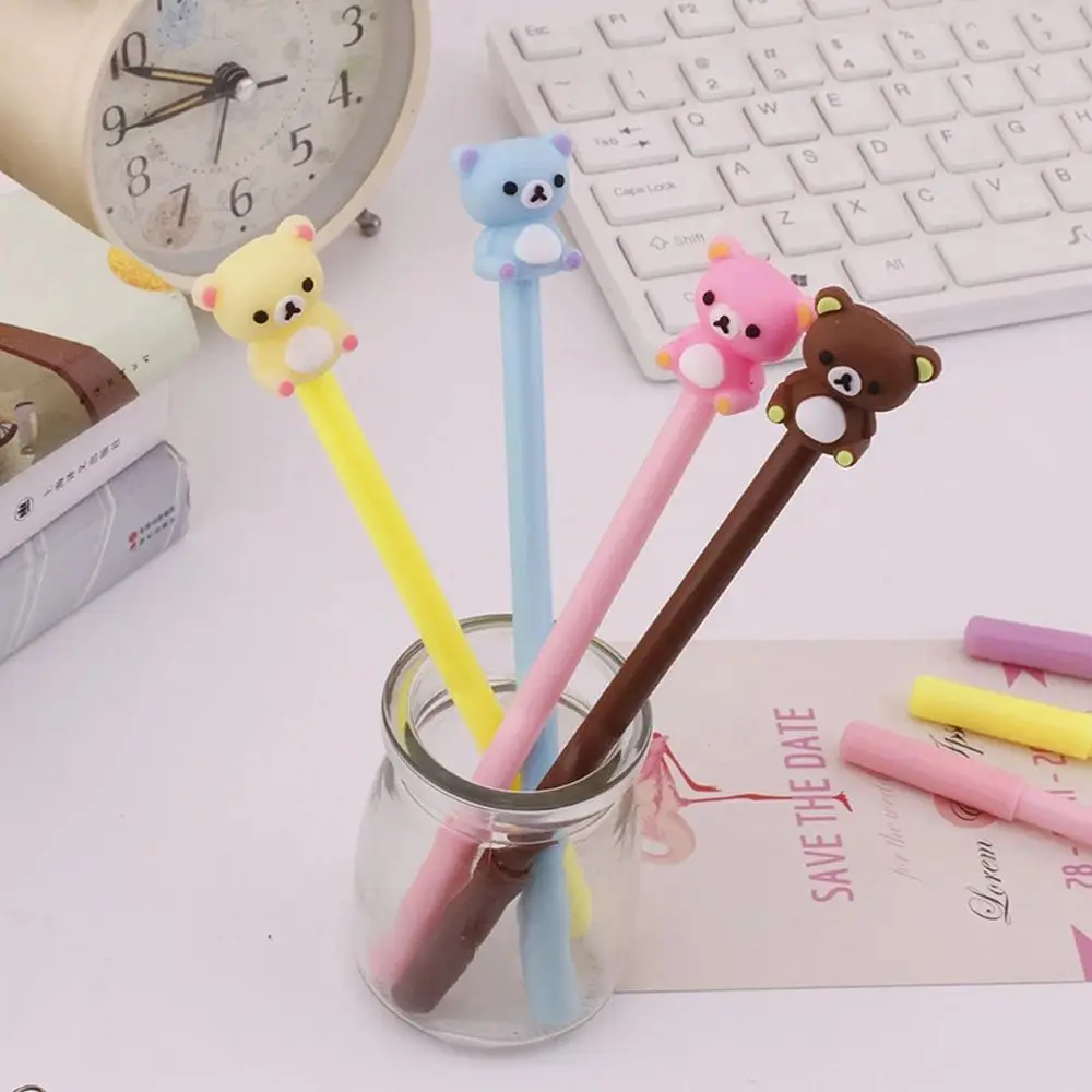 

Kawaii Творческий ученик 0,5 мм Мультяшные животные канцелярские принадлежности для письма рандомный медведь авторучка для подписи