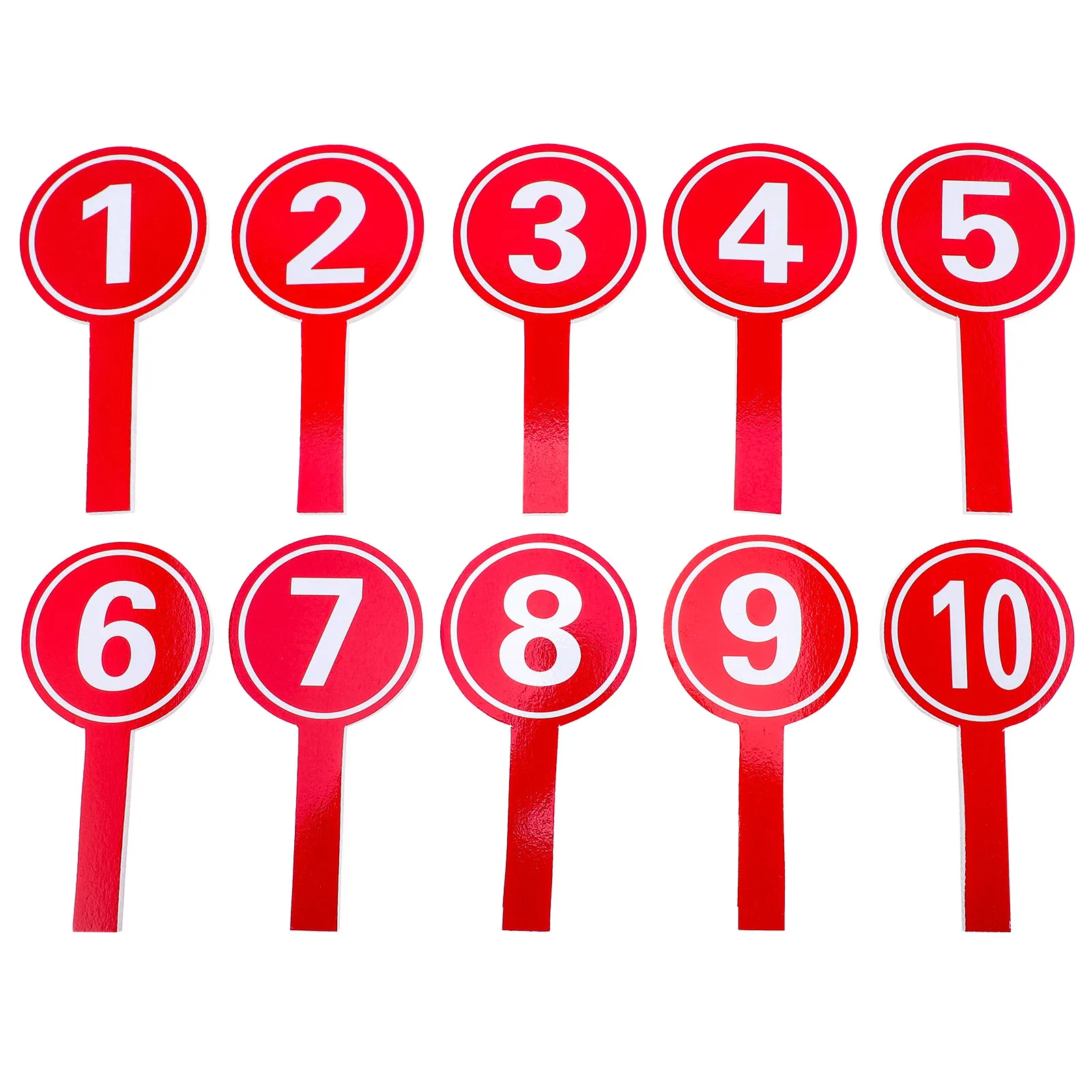 10 Pcs Handheld Score Paddle Number Board Cute Paddles Auction Dry Erase Judges