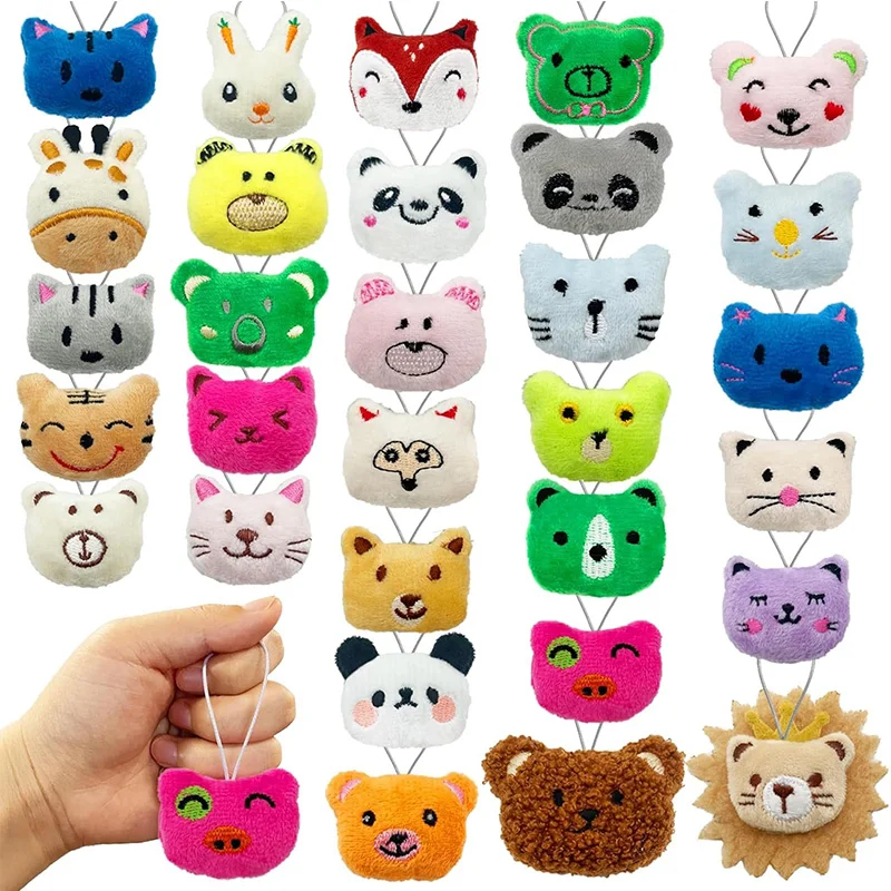 Juego de Mini juguetes de peluche de animales, llavero de juguete de peluche de animales pequeños y bonitos para recuerdos de fiesta, bolsa Goody, rellenos de huevos de Pascua, 10/20/50 Uds.