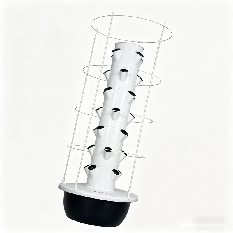 9 Layer Aeroponic Hydroponic Vegetable Planter with Trellis Smart Vertical Garden Tower Soilless Cultivation for Home Space Savi
