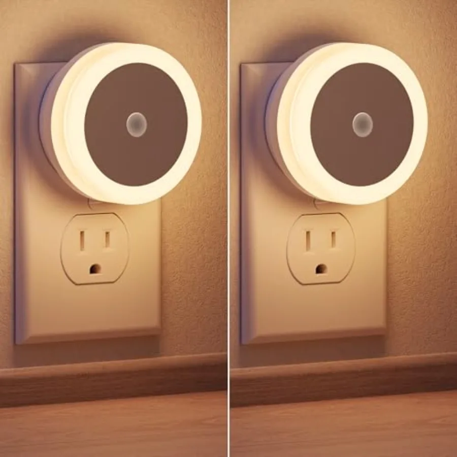 

Night Lights Plug into Wall, [2 Pack], Night with s, LED Night Light for Room, Baby Night Light, Bathroom NightLights, Stair Li