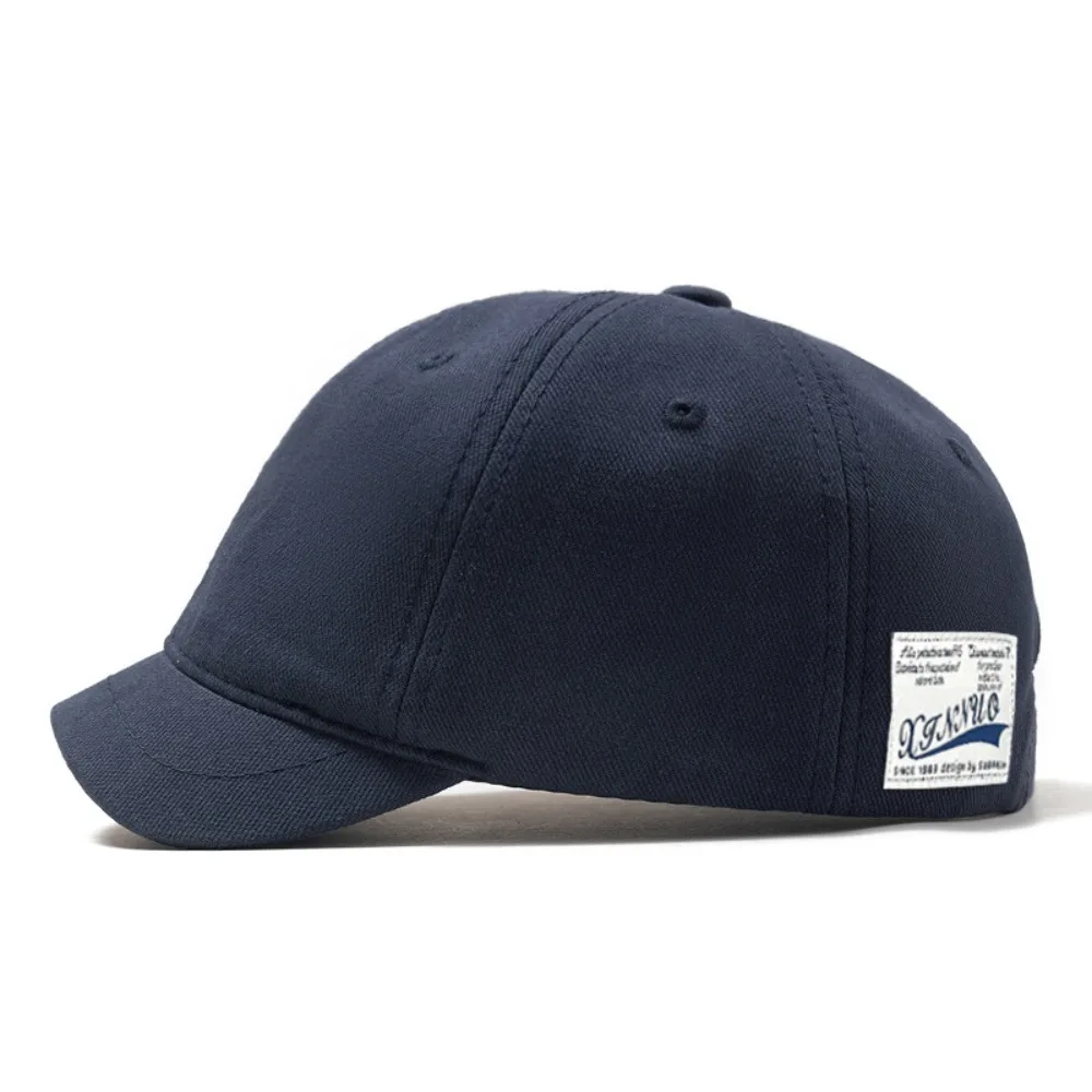 

Trucker Style Short Brim Baseball Cap Adjustable Cotton Dad Hat Fastener Tape Nylon Sunscreen Hat Men Women