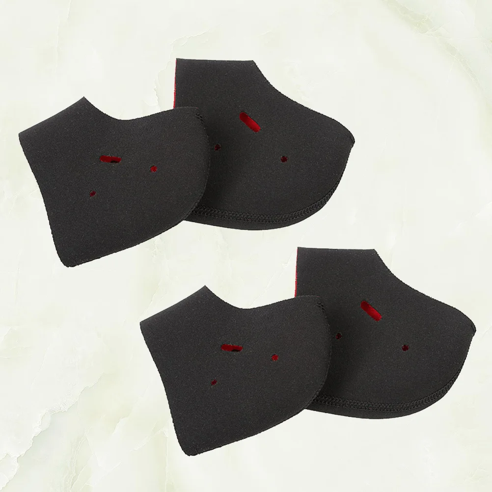 

2Pairs Heel Protector Socks Hollow Ventilated Soft Support Anti-Cracking Pain Relief for Running Walking Standing Black