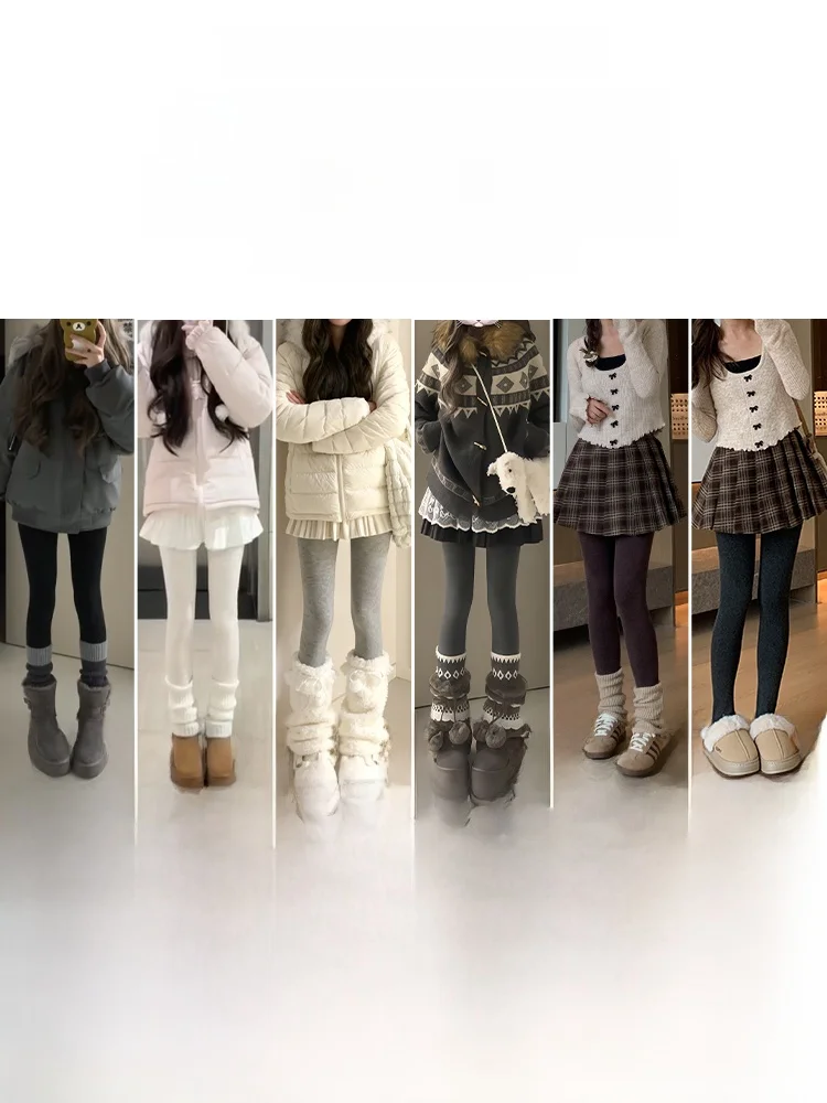 ay Thiened Fce Lined Yoga Pants Women's Winter Outerwear High Waist Long Tights Tight Fit Base Layer Pants