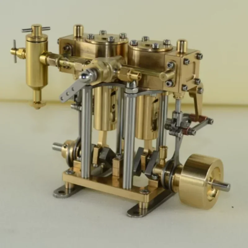 

Twin Cylinder Replicating Steam Engine Models All-copper Hand-crafted Steam Engines ( for Ship Models Hull Length 100-150CM)