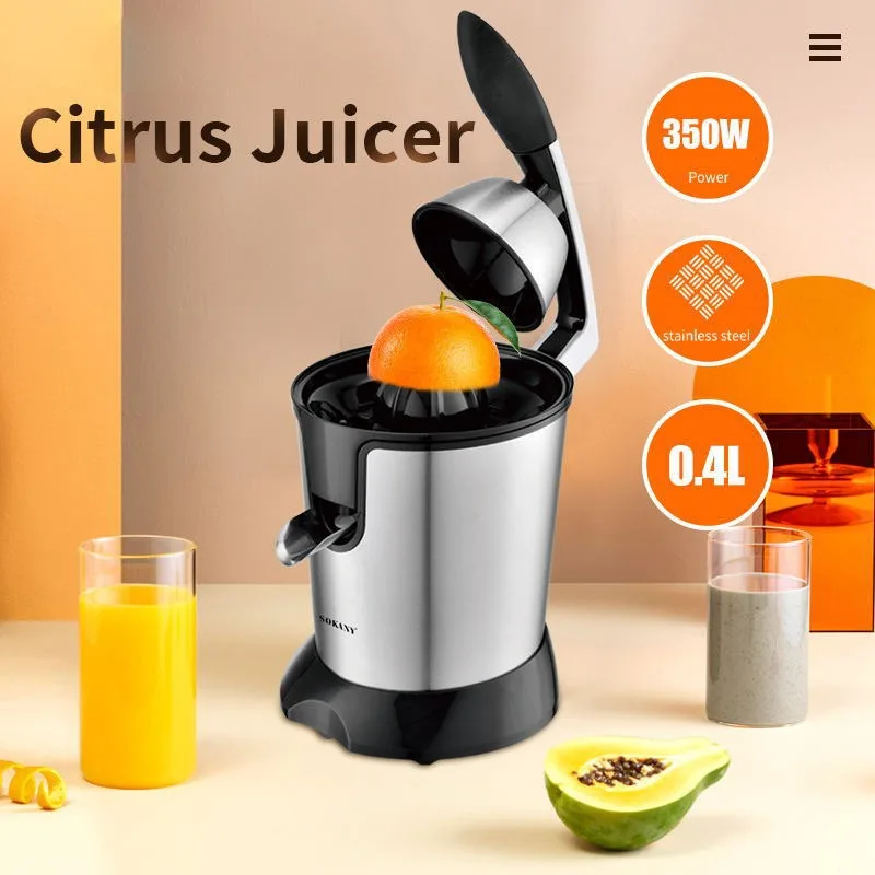 

Household Stainless Steel Juicer, Orange Juice Press, Lemon Juicer, Fresh Electric Juice Press 110V-220-240V 180W-350W
