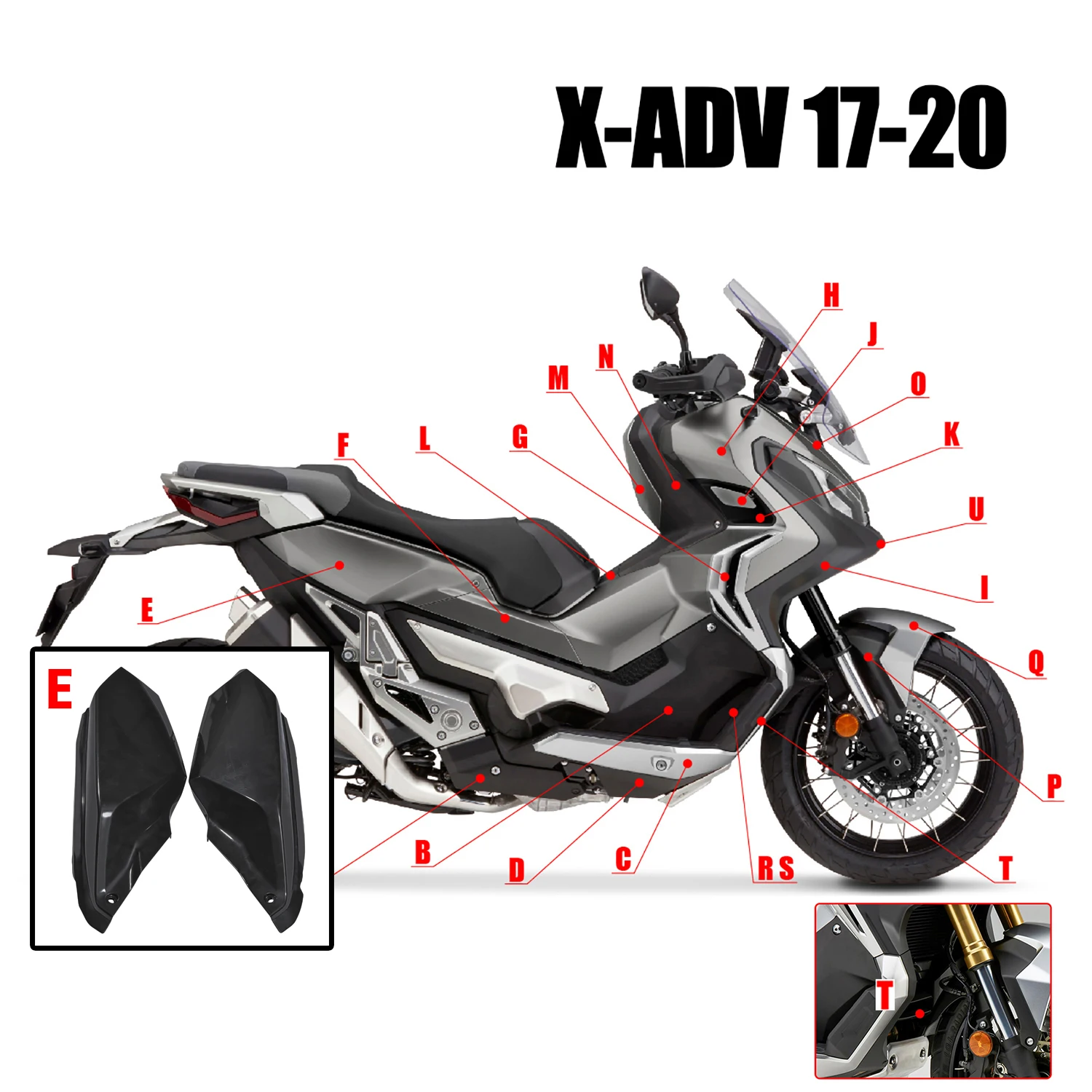 

Unpainted Passenger Side Cover Panel Frame Motorcycle Fairing Bodywork For Honda XADV 750 2017-2020 2018 2019 X-ADV 750