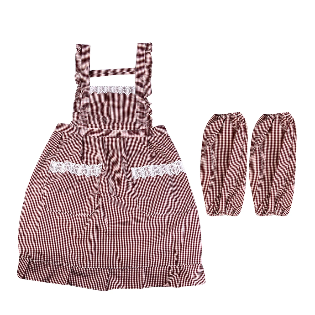 

1 Set Waterproof With Oversleeves Cooking Apron For Bbq Painting Home Use Oil Resistant (1 Apron 1 Pair