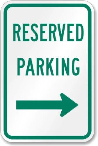 Reserved Parking Sign Weatherproof Aluminum 8