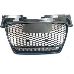 For Quattro Style Black Frame Front Sport Honeycomb Hood Grill for TT TTS Sline 2008-2014 Car Styling Accessories