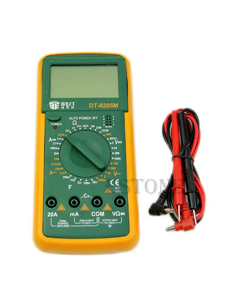 DT9205M Digital Voltmeter Multimeter Ohmmeter Ammeter Capacitance Tester LCD New