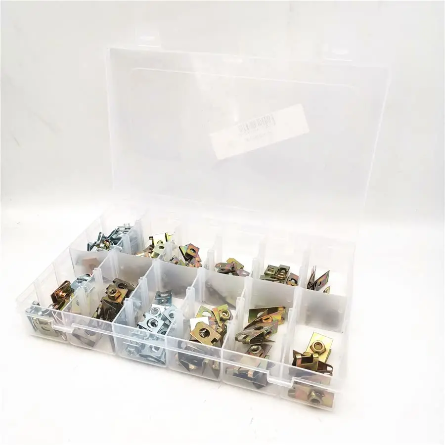 

150pcs Metal U-Type Clips Car Body Panel Fender Bumper Fixed Fasteners U-Nuts