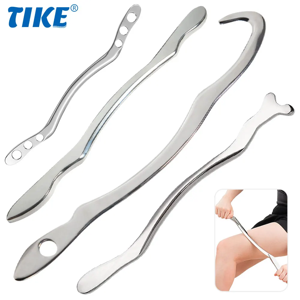 

Stainless Steel Long Gua Sha Tool, Guasha Long Bar Muscle Scraping Massage Tools, Relieve Sore Muscles Soft Tissue Mobilization