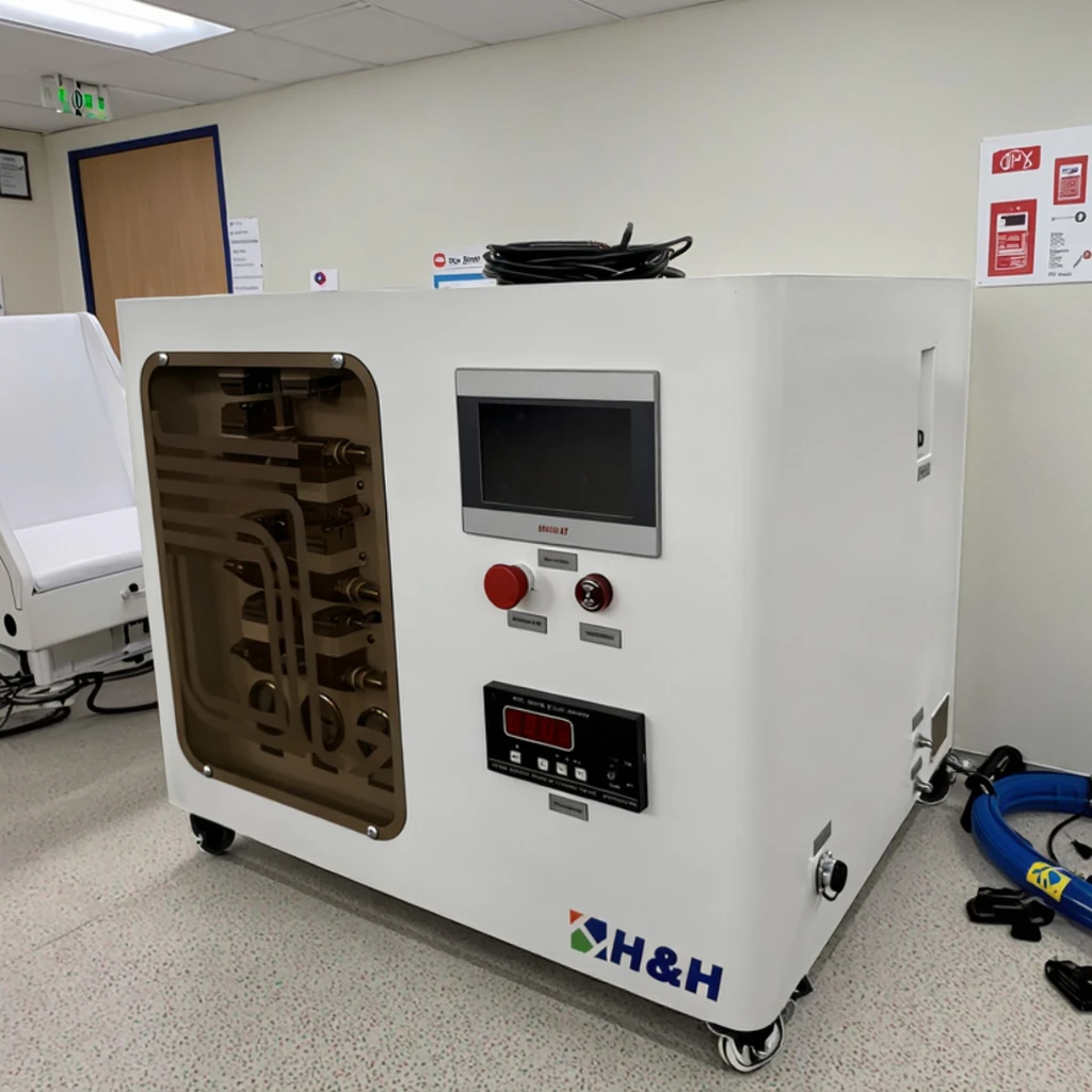 HY-GAS Nitrogen Generator With PLC Engine & Gearbox 1000L/h Capacity Air Compressor For Glove Box Application
