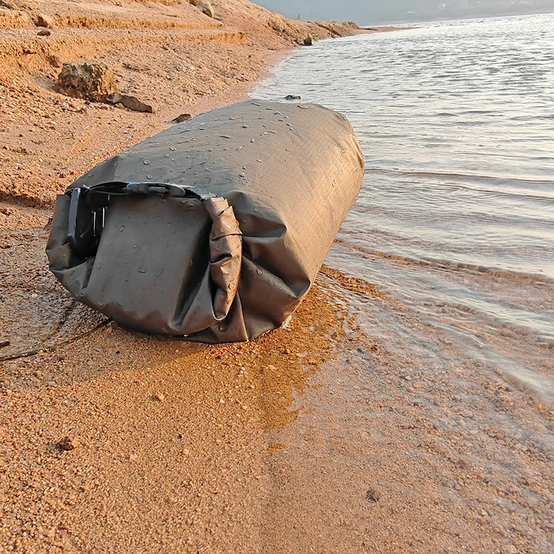 Ultraleichte Wasserdichte Trockentasche mit Rollverschluss Große Kapazität Faltbare Leichtgewichtige Tasche für Canyoning Schwimmen Abenteuer Paddeln – Detail 10