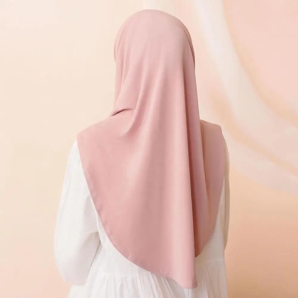 Ramadan Spring Summer Breathable Ironless Hijabs Long Instant Hijab Woman Ready To Wear With Face Masks Ready to Wear Hijabs