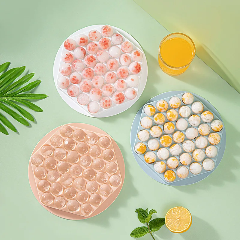 Self Made Ice Hockey Ice Cube Mold Refrigerator Ice Box Spherical Making Lattice Creative Household Making Lattice Box Kitchen