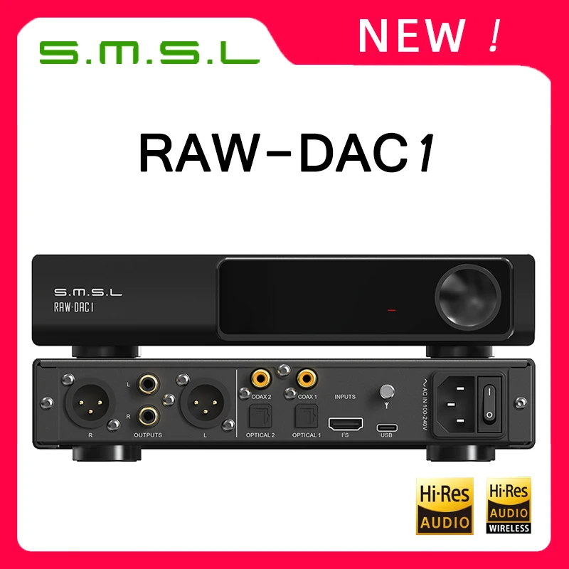 2025 SMSL RAW-DAC1 Decodificatore audio digitale USB DAC AK4191 + AK4499EX 32Bit768kHz MQA Bluetooth bilanciato DSD512 Decodifica APTX RAWDAC1