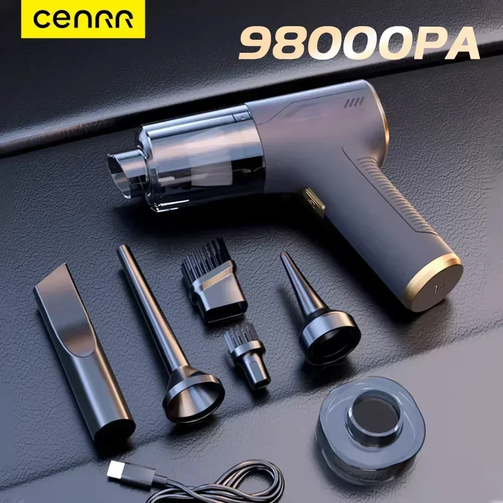 CENRR 980000 PA Mini Aspirapolvere per auto senza fili Potente aspirapolvere per auto portatile senza fili Macchina per la pulizia