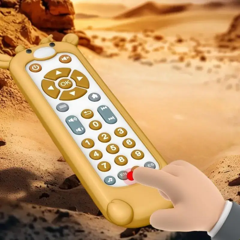 لعبة التحكم عن بعد المشروعة مع الموسيقى والضوء للأطفال من سن 1 إلى 3 سنوات، قطعة واحدة، تحفيز حسي