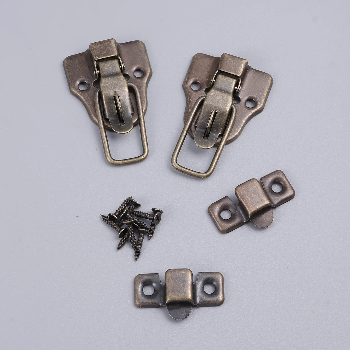 

2Pcs Jewelry Box Latches Iron Finish Lock Buckles Perfect for Gift Box Wooden Box Toolbox Drawer Cabinet Chests