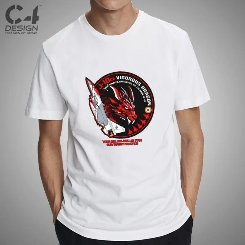 جديد 2025 الاتجاه J-10C B Ki S تان سرب مقاتلة تي شيرتات قصيرة الاكمام القتال الجوي النصر شارة شعار مطبوعة رداء علوي غير رسمي للرجال #2