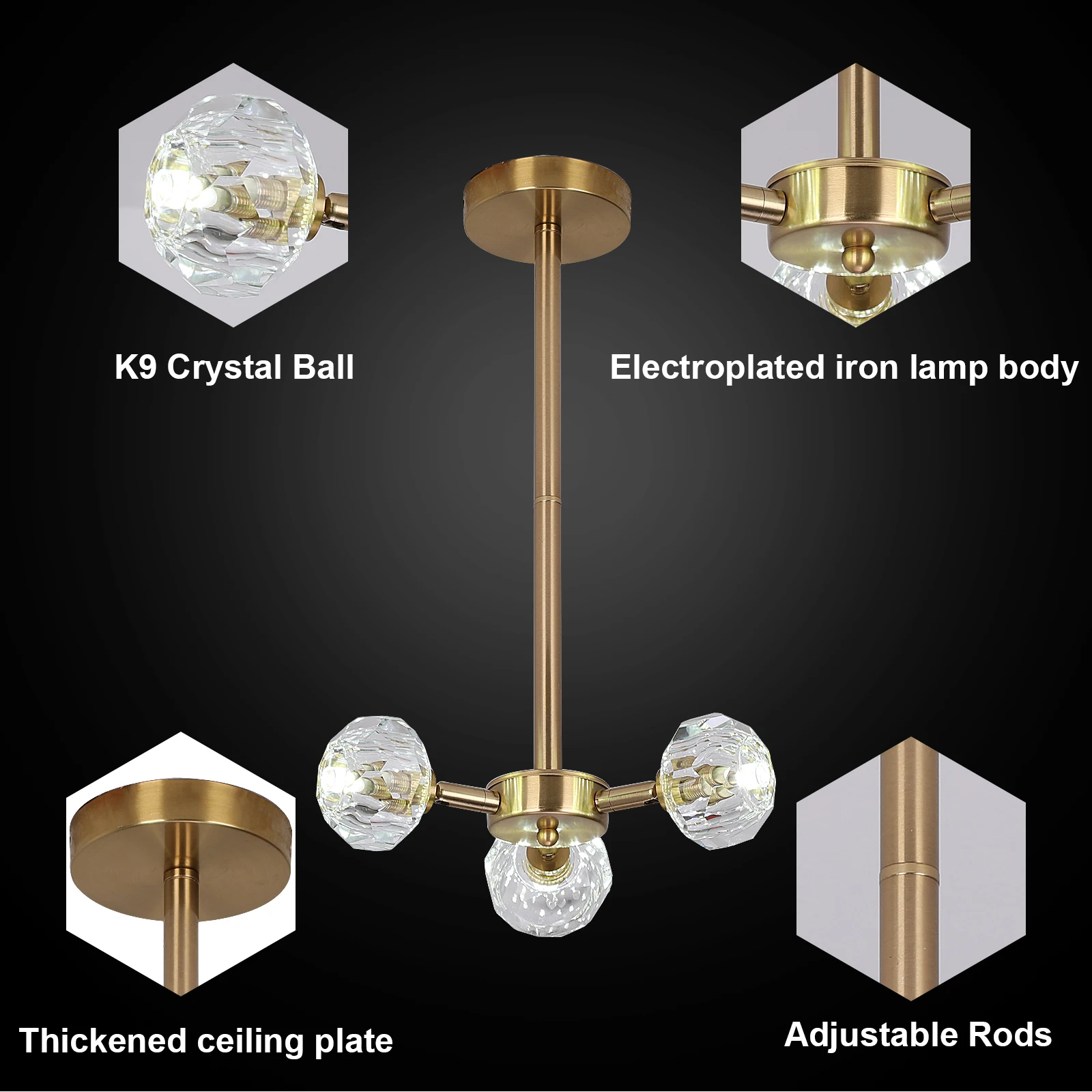Modern Crystal Sconce Lamp G9 Wall Sconce Aisle Door Front Lights Sleeping Copper Wall Lights Bedside Lamp For Bedroom Fixtures