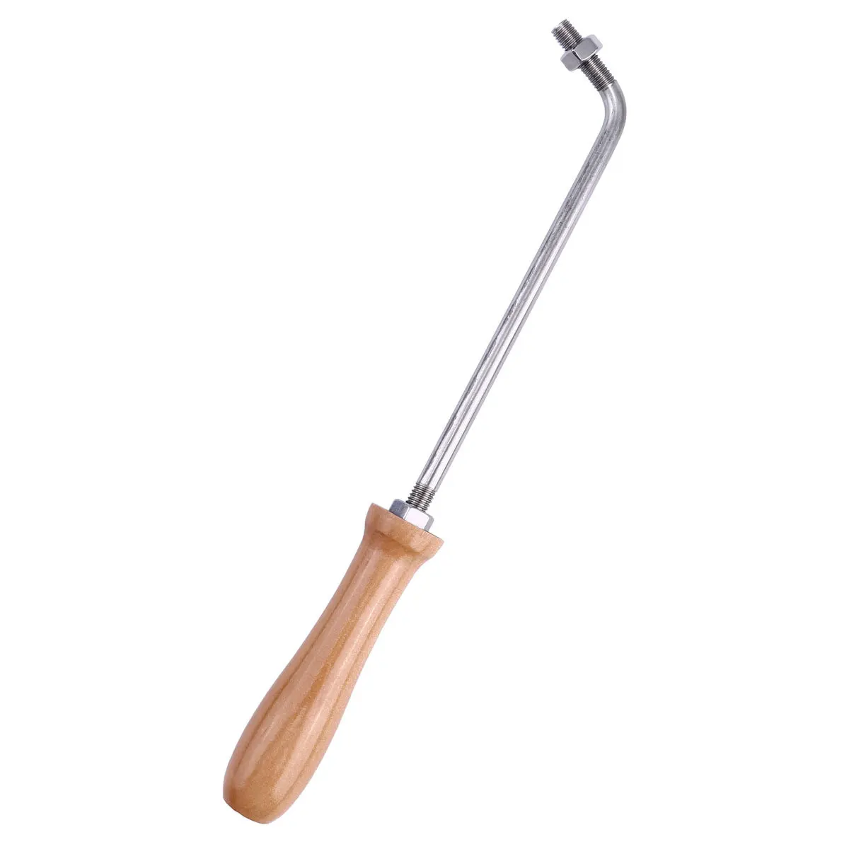 1Pcs Cake Stamp Handle Copper Wood Bend Baking Embossing Iron Stick Suitable for Cakes Cookies Bread Kraft Paper Logo