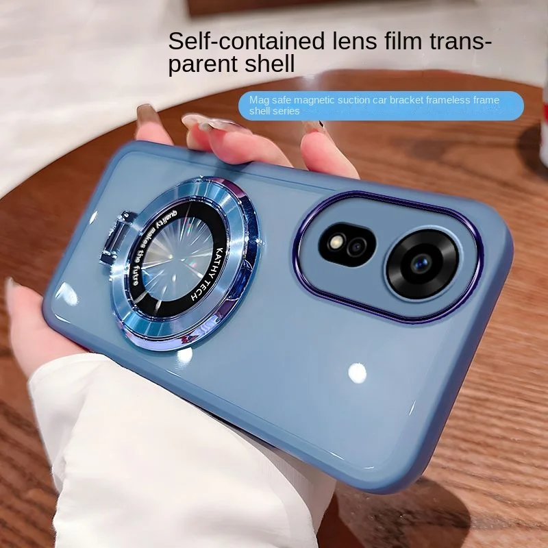 Luxury Clear holder Phone Case For Huawei Hi Nova 12 Se Funda Magnetic Magsafe Wireless Charging Shockproof Cellphone Cover