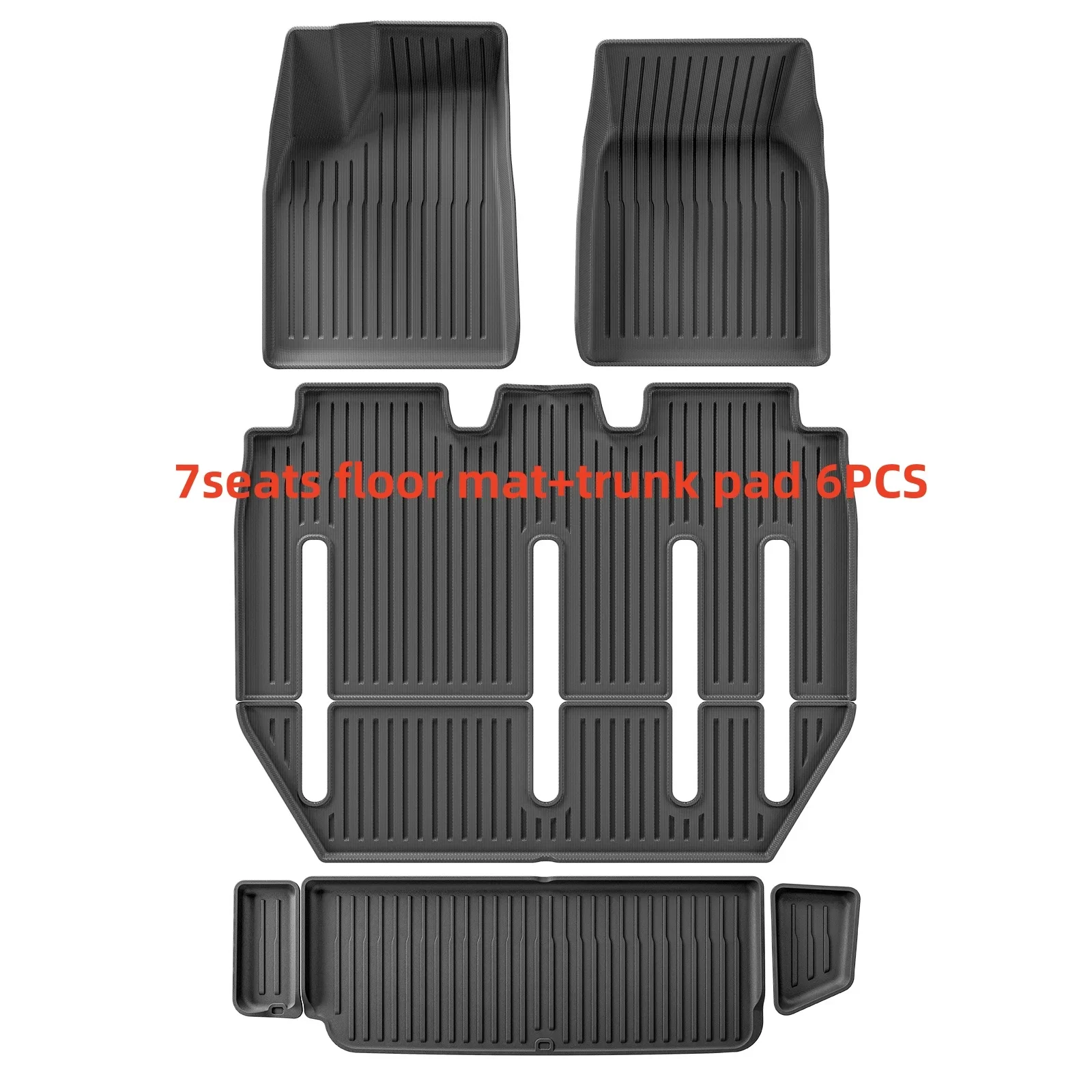 Für Tesla Model X 2024 5/6/7-Sitzer TPE 3D Autofußmatten Kofferraummatte Wasserdichter Schutz Linkslenker – Detail 7