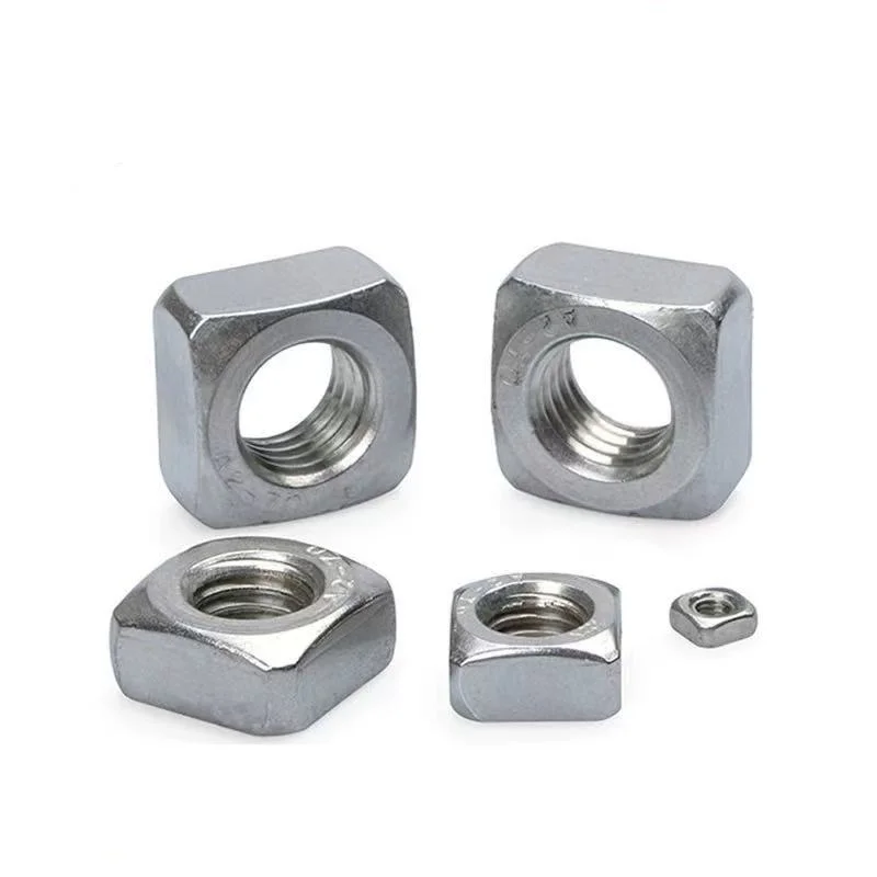20/100pcs High Quality M3 M4 M5 M6 M8 M10 M12 DIN557 GB39 304 A2 Stainless Steel Metric Threaded Square Nut Foursquare Quadrate