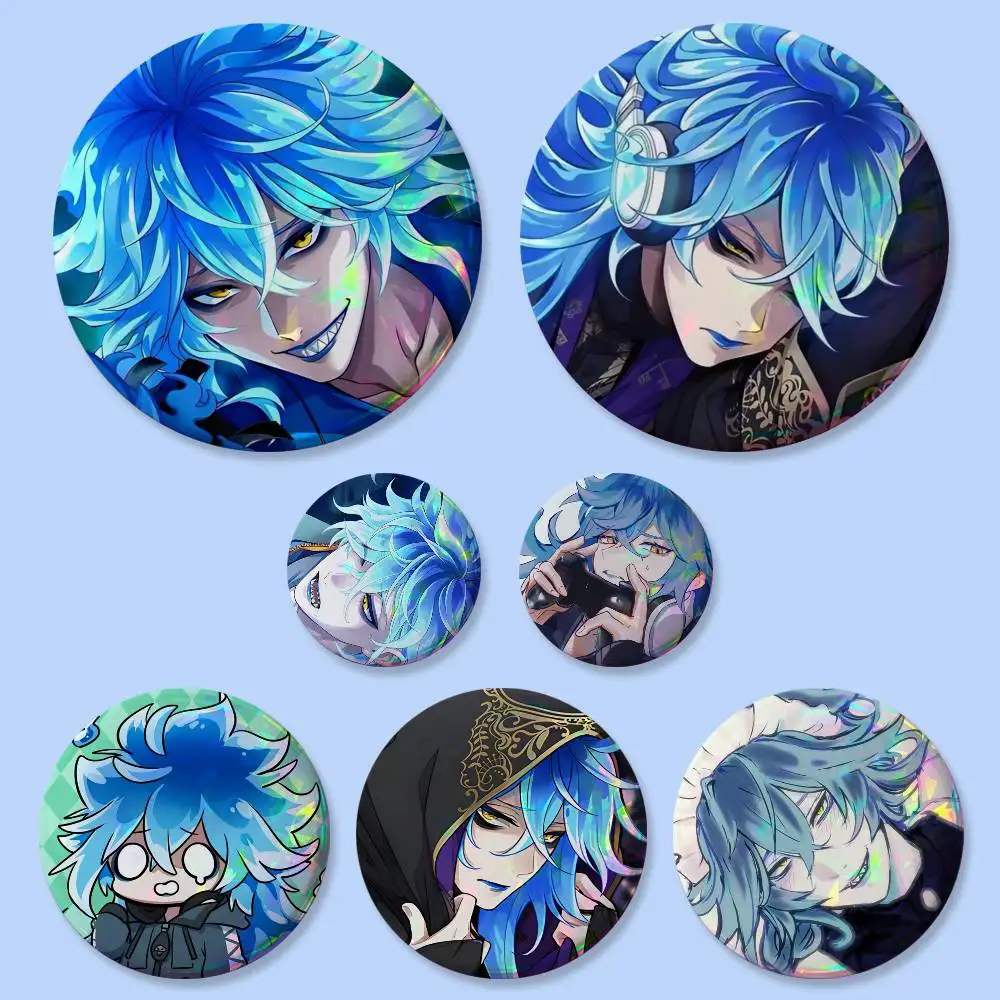 1pc Twisted Wonderland Game Cartoon Figure Idia Shroud Badges Button Round Creative Pin Brooch Badge Bag Decor Friends Gifts