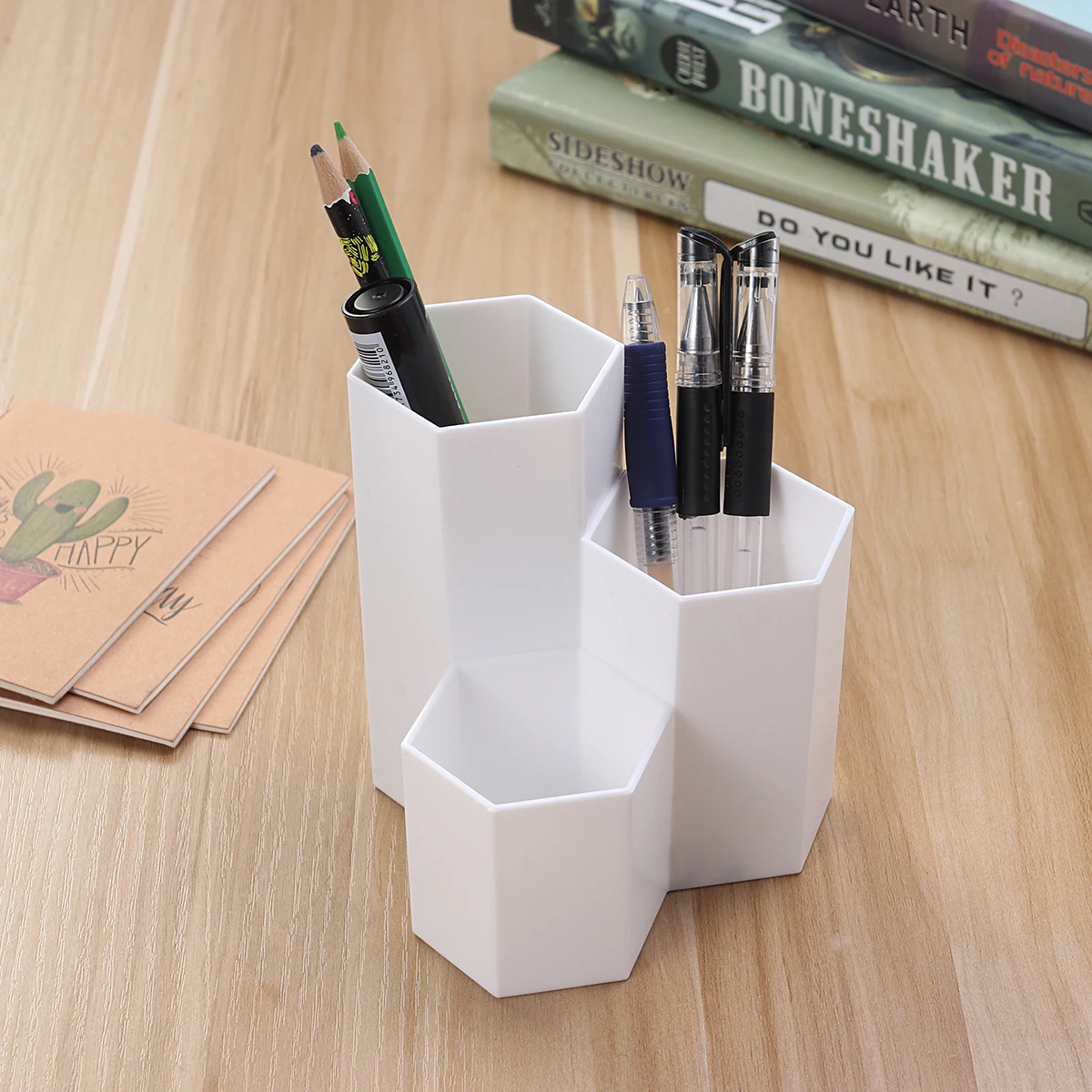 

Pen Stand Holder for Desk Holders Black Pencil Office Desktop Organizer Caddy--