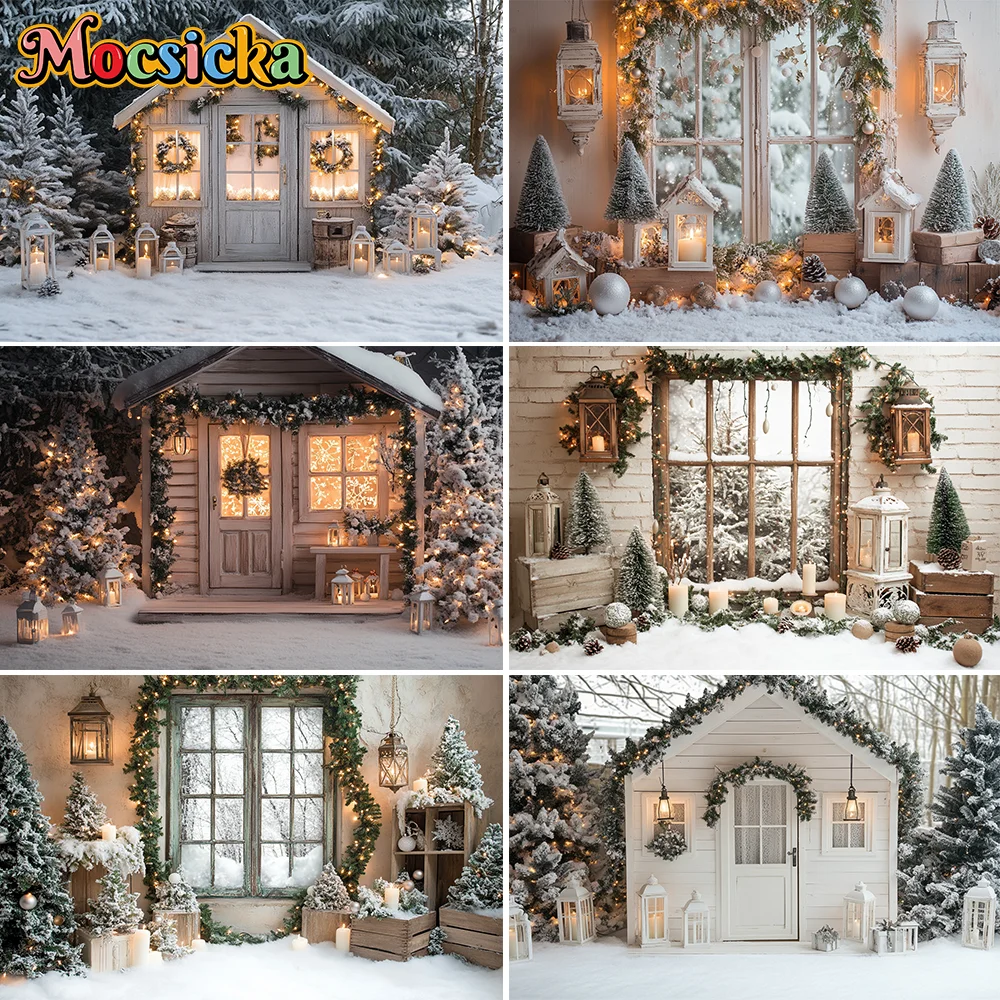 

Christmas Day Fireplace Living Room Photography Backdrops New Year Holiday Fireplace Patio Indoor Party Background