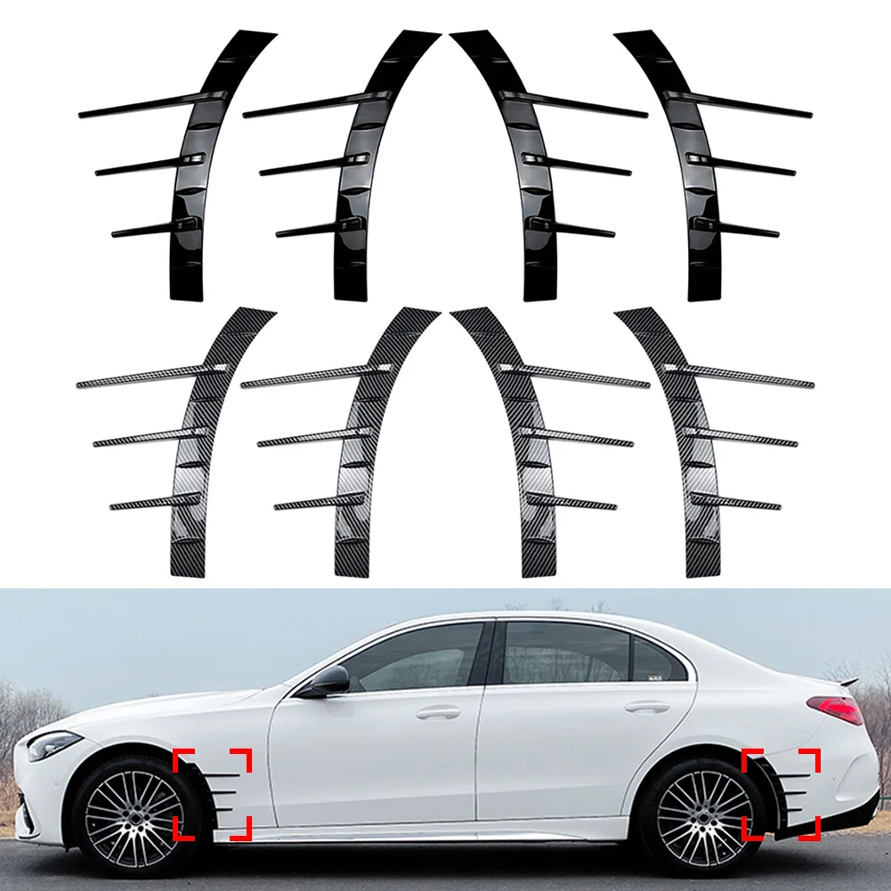 

4Pcs Car Front Rear Side Wheel Eyebrows Spoiler For Mercedes-Benz C-Class W206 C180 C200 C220 C260 C300 C43 AMG 2022 2023 2024