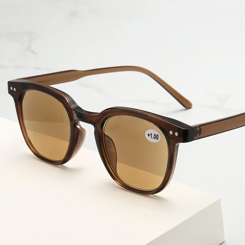 Ahora Fashion UV Protection Reading SunGlasses For Women Men Gray Tea Lens Presbyopia Eyeglasses UV400 oculos With Diopters