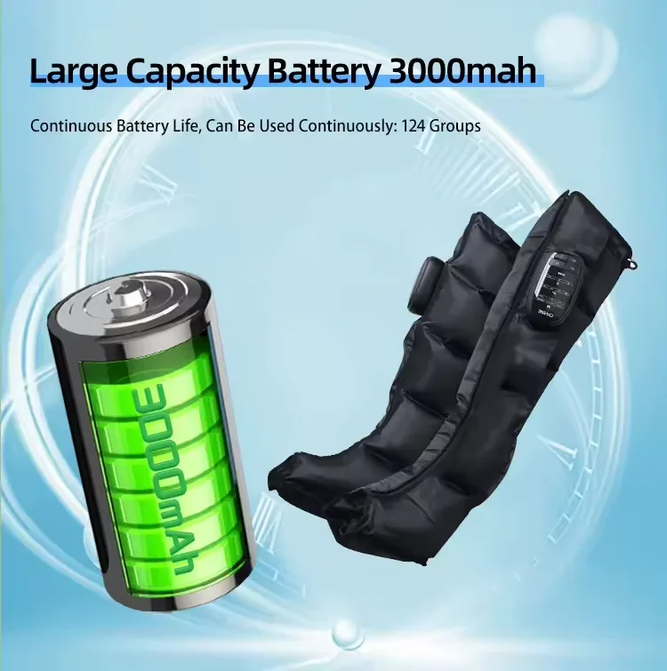 Latest Leg Massager With Battery Rechargeable Digital Air Compression Leg Recovery System Sports Heated Recovery Massage Boots