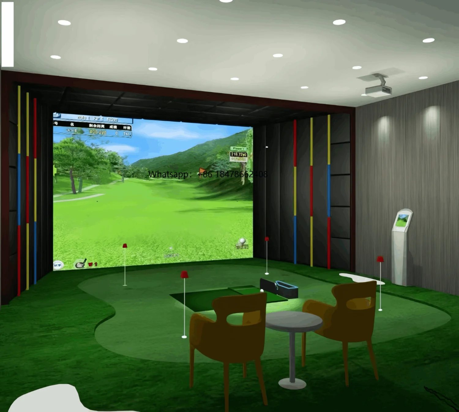 

Professional Indoor Digital Golf Simulator Commercial Interactive Projection Golf Simulation Equipment golf swing trainer