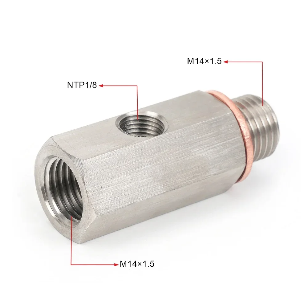 Новый разъем датчика давления масла с боковыми отверстиями 1/8 NPT «мама» на 1/4NPT 1/8NPT 1/8BSPT M10 M12 M14*1,5 Тройник калибра линии подачи