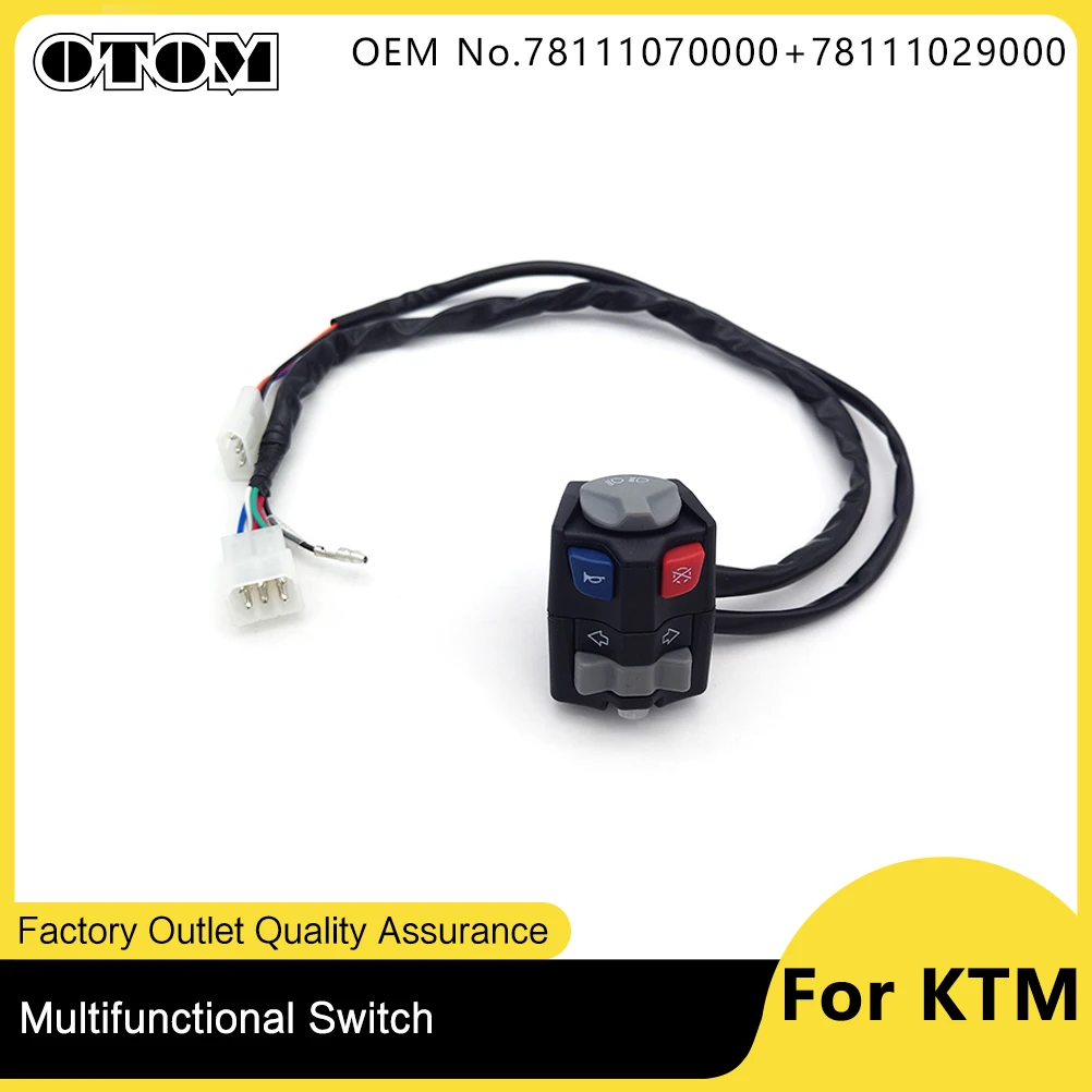 For KTM Enduro Motorcycle Engine Stop Kill Headlight Beam Horn Combination Switch Turn Signal On Off EXC EXC-F XCW Freeride Bike