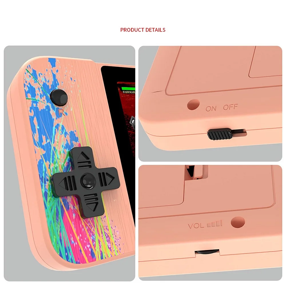 Màn Hình LCD 3.5 Inch Tay Cầm Chơi Game 800 In 1 Máy Chơi Game Cầm Tay 8 Bit Đơn Đôi Cổ Điển Retro Trận Di Động Với bộ Điều Khiển