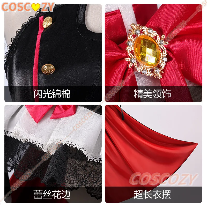 Anime Seraph of The Ennd Krul Tepes Cosplay Costume Wig Vampire Black Red Lolita Dress Adult Woman Sexy Halloween Carnival Suit view 4