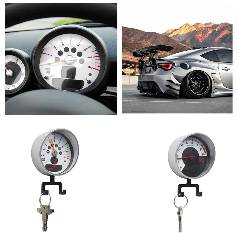 Tachometer key hook creative linkage instrument key hook no drilling required for Toyota 86 MINI COOPER Car owner gift
