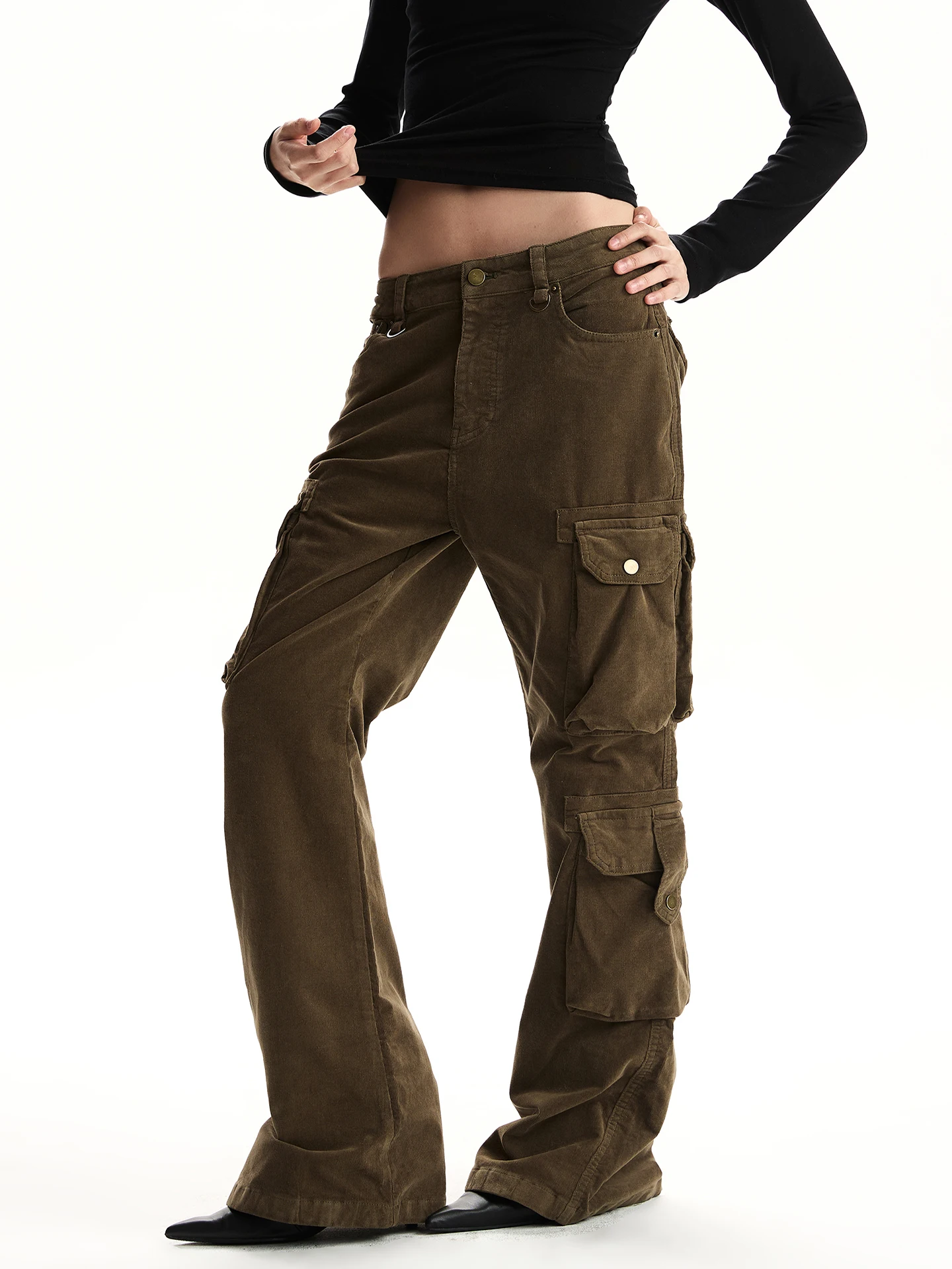 

Женские брюки-карго из вельвета прямого кроя в американском стиле, облегающие, повседневные, в стиле ретро, для стройности, с эффектом утяжки, для работы