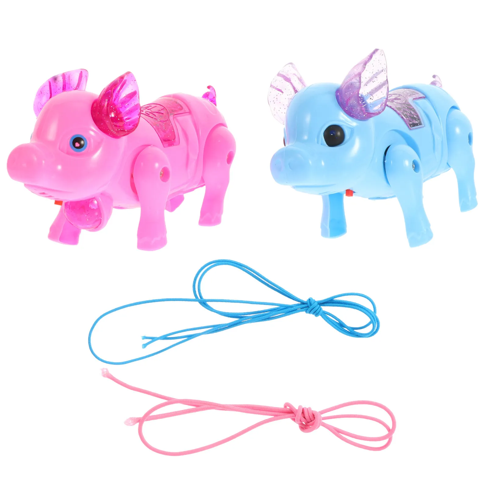 

2 шт. Электронные ходячие свинки для детей, музыкальные светящиеся развивающие игрушки, креативный подарок для малышей, забавная электронная игрушка-свинка