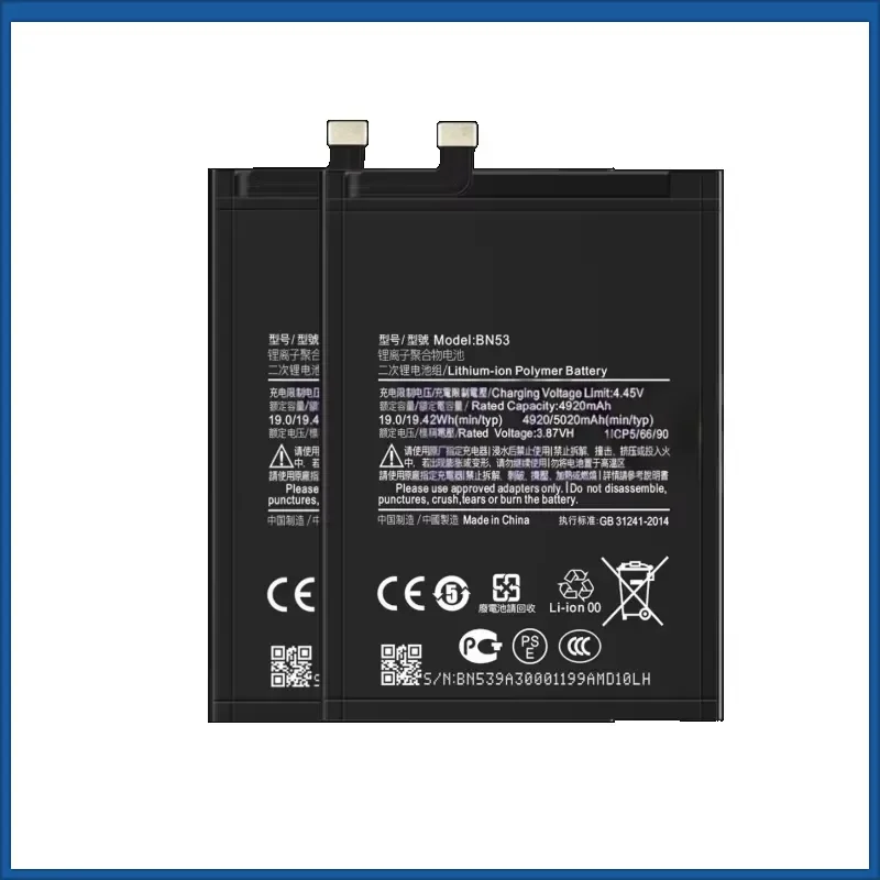BN53 5020mAh 3.87v 19wh Battery for Xiaomi Redmi Note 9 Pro Max Phone Battery + Free Tools