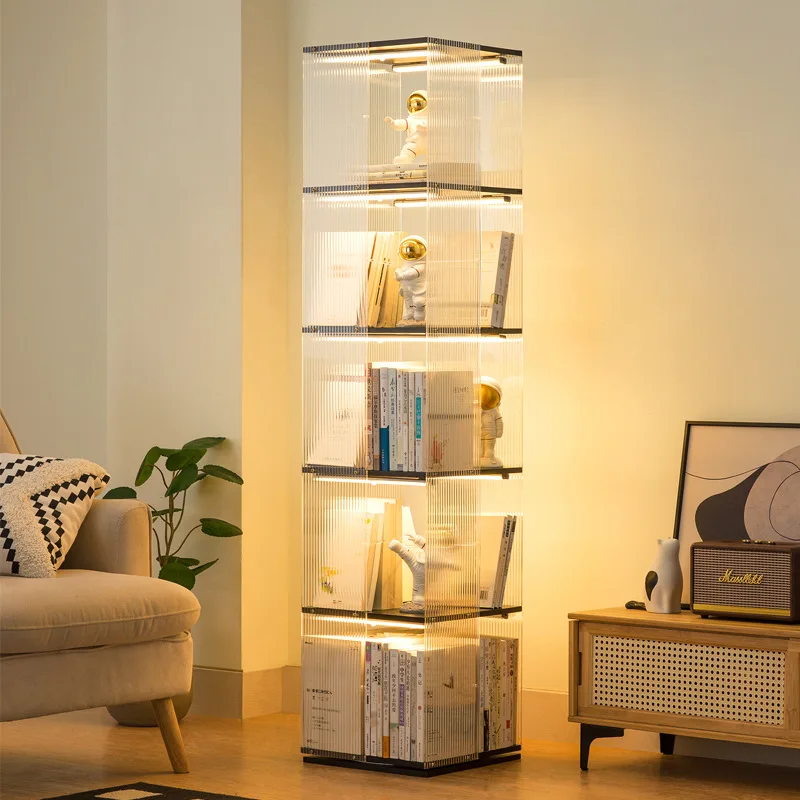 

Ins wind bookshelf 360 degrees floor simple children's storage picture book shelf Internet celebrity home simple student